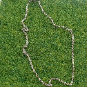 Elegant Silver Tone Waterfall Chain Necklace 15 Inch N3839